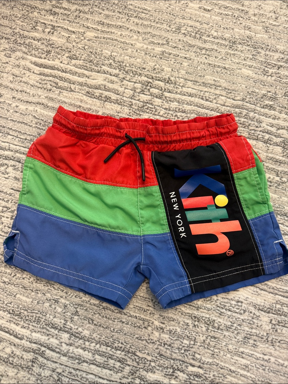 Kith Colorblock Kids Shorts - Red, Green, Blue